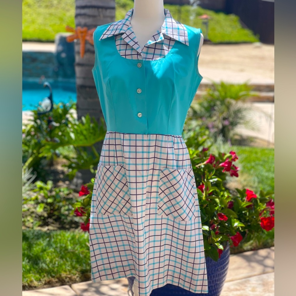 🩵Vintage 60’s Summer Dress L